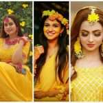 Haldi girls poses