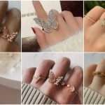 Butterfly ring-gold and diamond rings