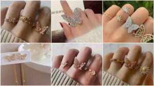 Butterfly ring-gold and diamond rings