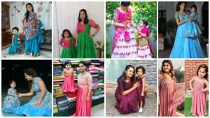 Mother daughter matching outfit