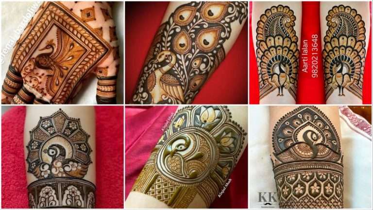Top 20 peacock bridal mehendi designs for the year 2023