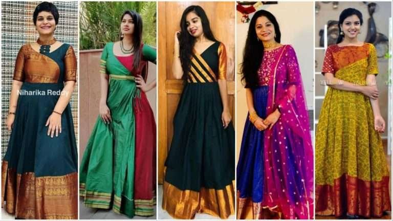 Reuse An Old Saree To Make A Party dress