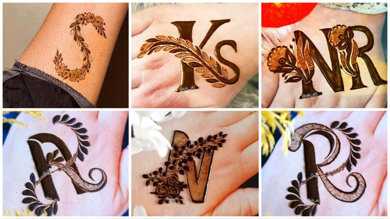 Alphabet henna design