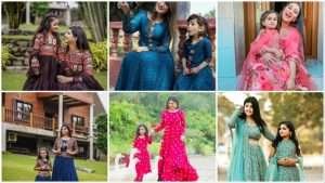 Mother daughter matching outfit