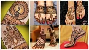Peacock beautiful feet mehndi design for beginners