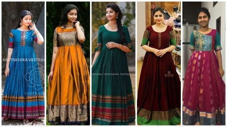 Latest silk gown design ideas 2023