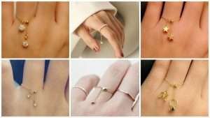 Delicate and small chain rings in your daily life