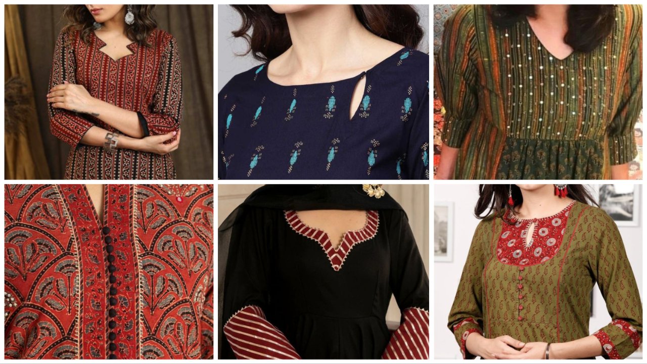 Different types of neck designs for Kurti