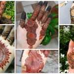 Stylish plam henna mehendi design