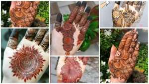 Stylish plam henna mehendi design
