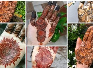 Stylish plam henna mehendi design