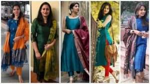 Plain Silk Kurti Design Ideas