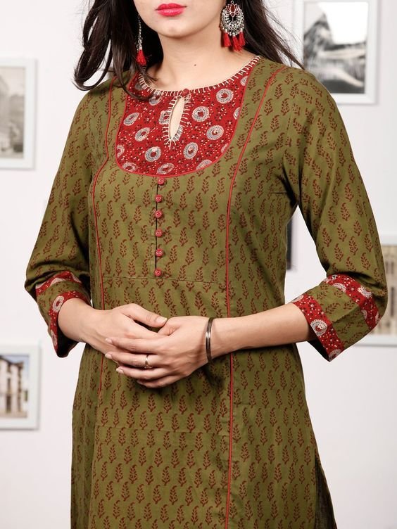 Different types of neck designs for Kurti (4)