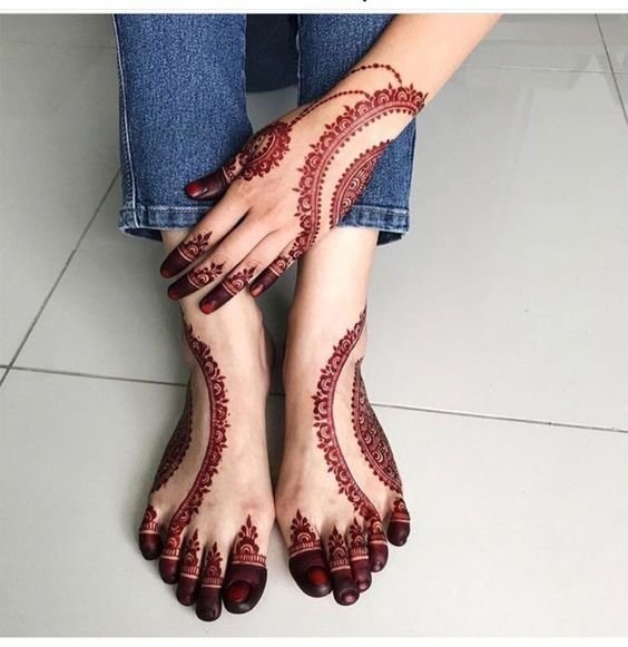 Feet mehndi design (2)