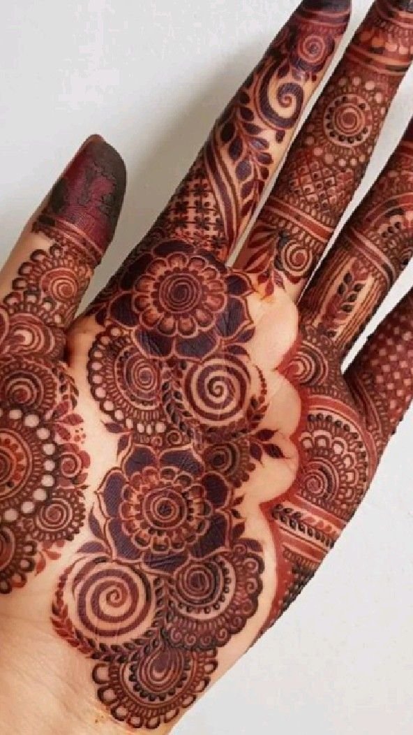 Stylish plam henna mehendi design (1)
