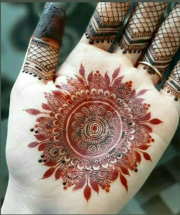 Stylish plam henna mehendi design (10)