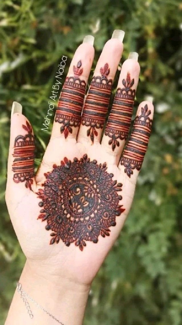 Stylish plam henna mehendi design (7)