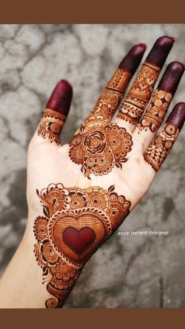Stylish plam henna mehendi design (8)