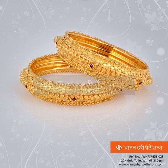 22Kt Gold Bangle Kada pair (9)