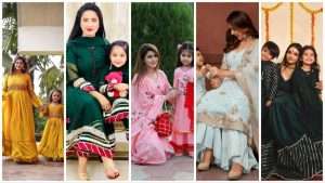 Mommy and daughter matching outfits