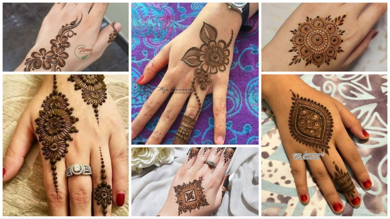 Indian easy and short mehandi design ideas