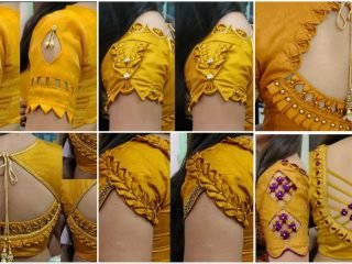 Blouse sleeve design for set saree