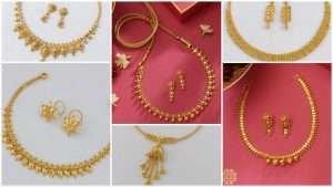 Designer light weight gold necklaces