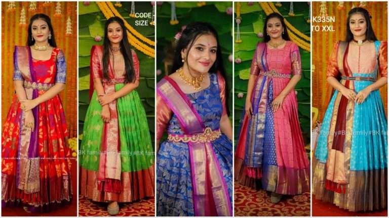 Gowns for party from old saree