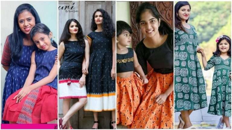 Mother and Daughter Same Dress Designing Ideas