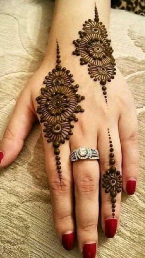 Indian easy and short mehandi design ideas (8)