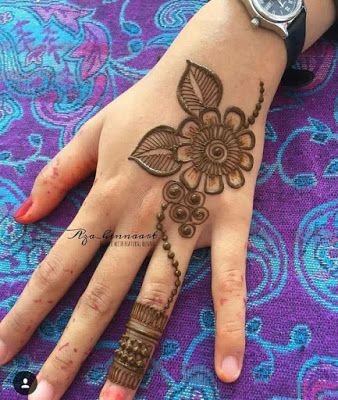 Indian easy and short mehandi design ideas (9)