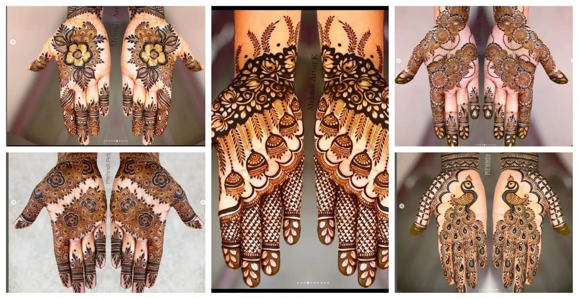 Collection of simple mehndi designs