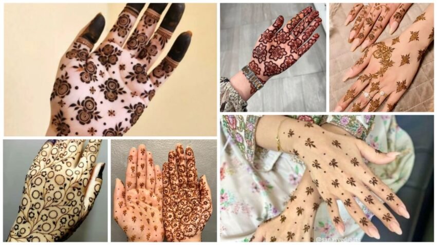 Minimalistic Engagement Henna Design