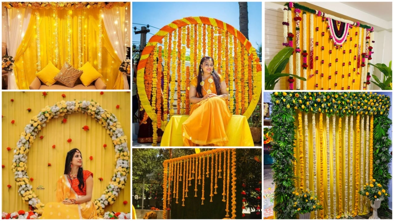 Background Haldi Decoration