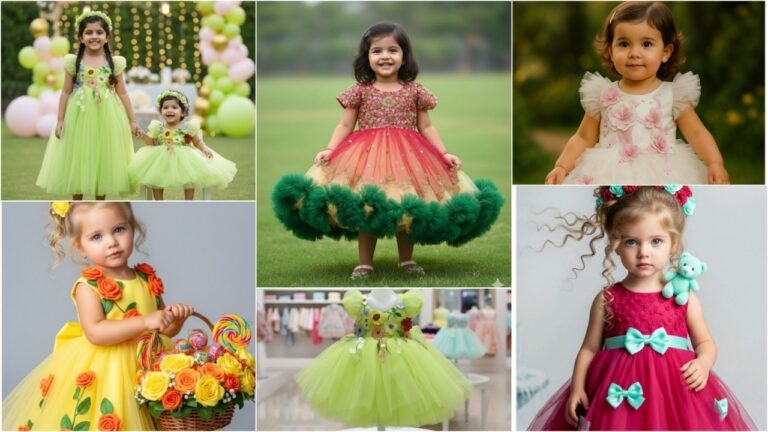 Adorable Charm: Stylish Net Frocks for Kids