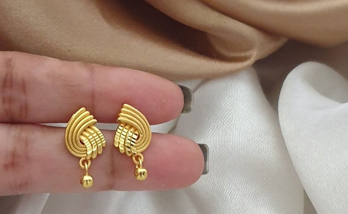 Small gold earrings