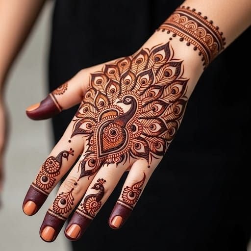 Peacock Mehndi Design
