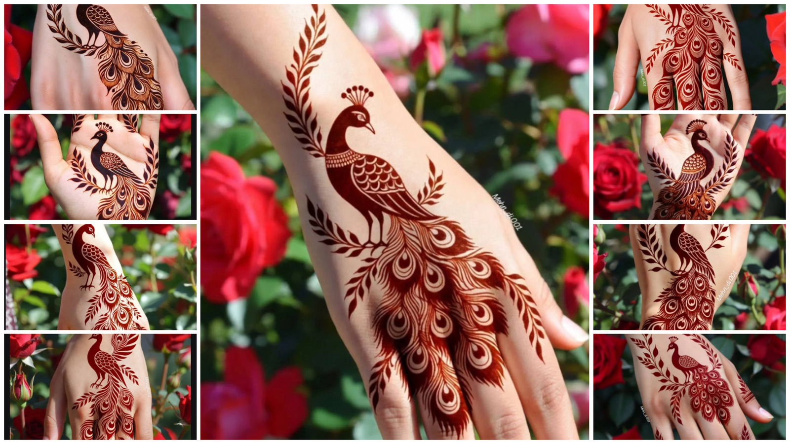 peacock mehandhi