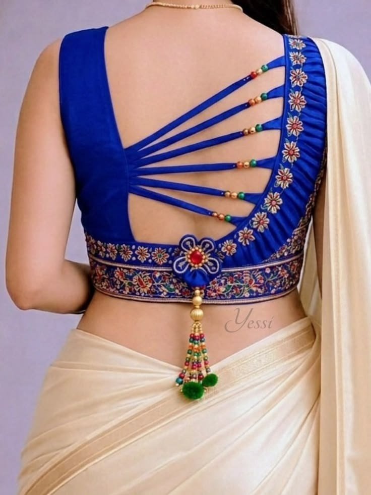 Beautiful Blouse Designs – Latest Stylish Blouse Design Ideas for Saree Beautiful Blouse Designs 4