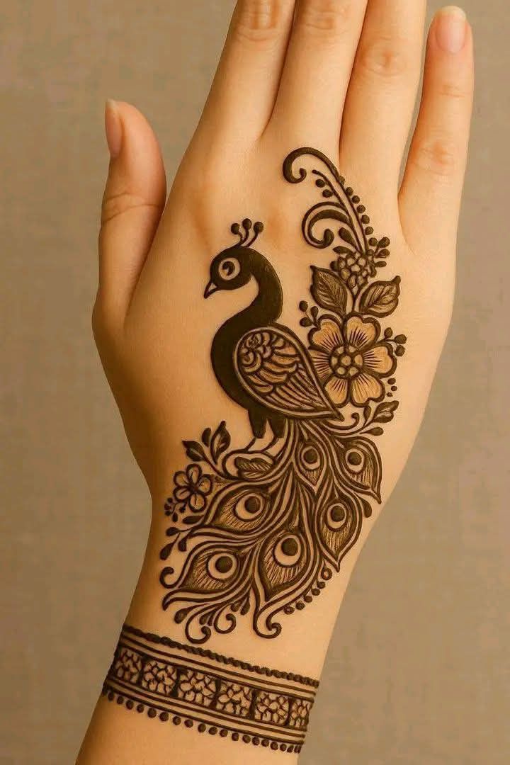 Beautiful Peacock Mehndi 10