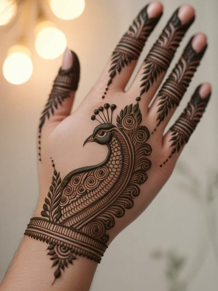 Beautiful Peacock Mehndi 13