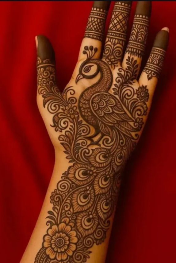 Beautiful Peacock Mehndi 3