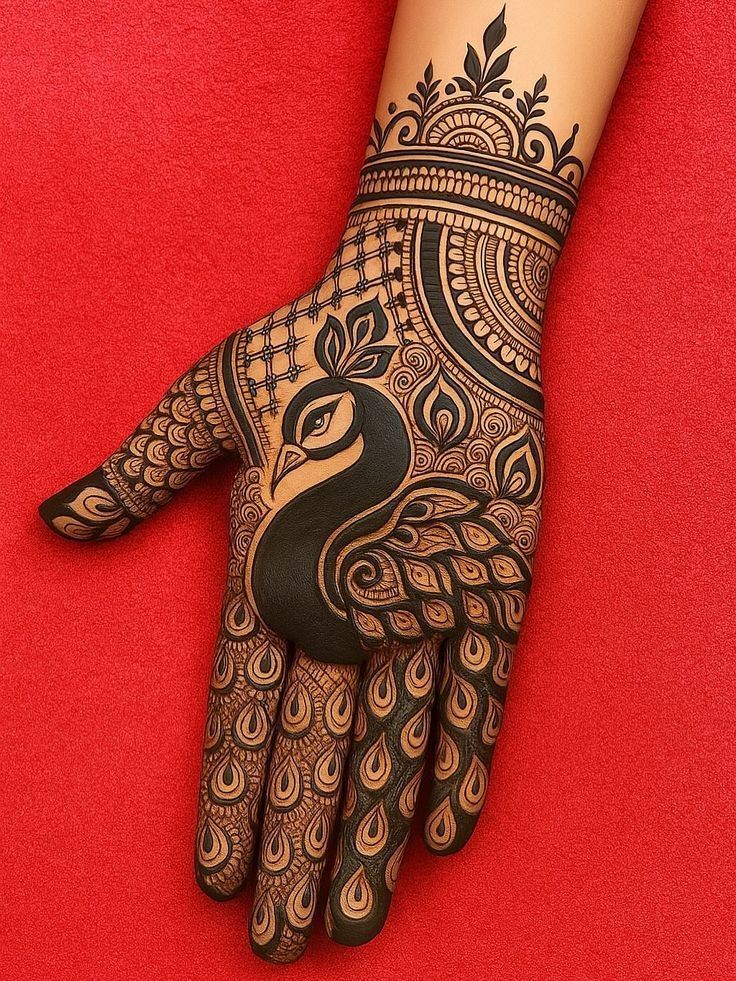 Beautiful Peacock Mehndi 4