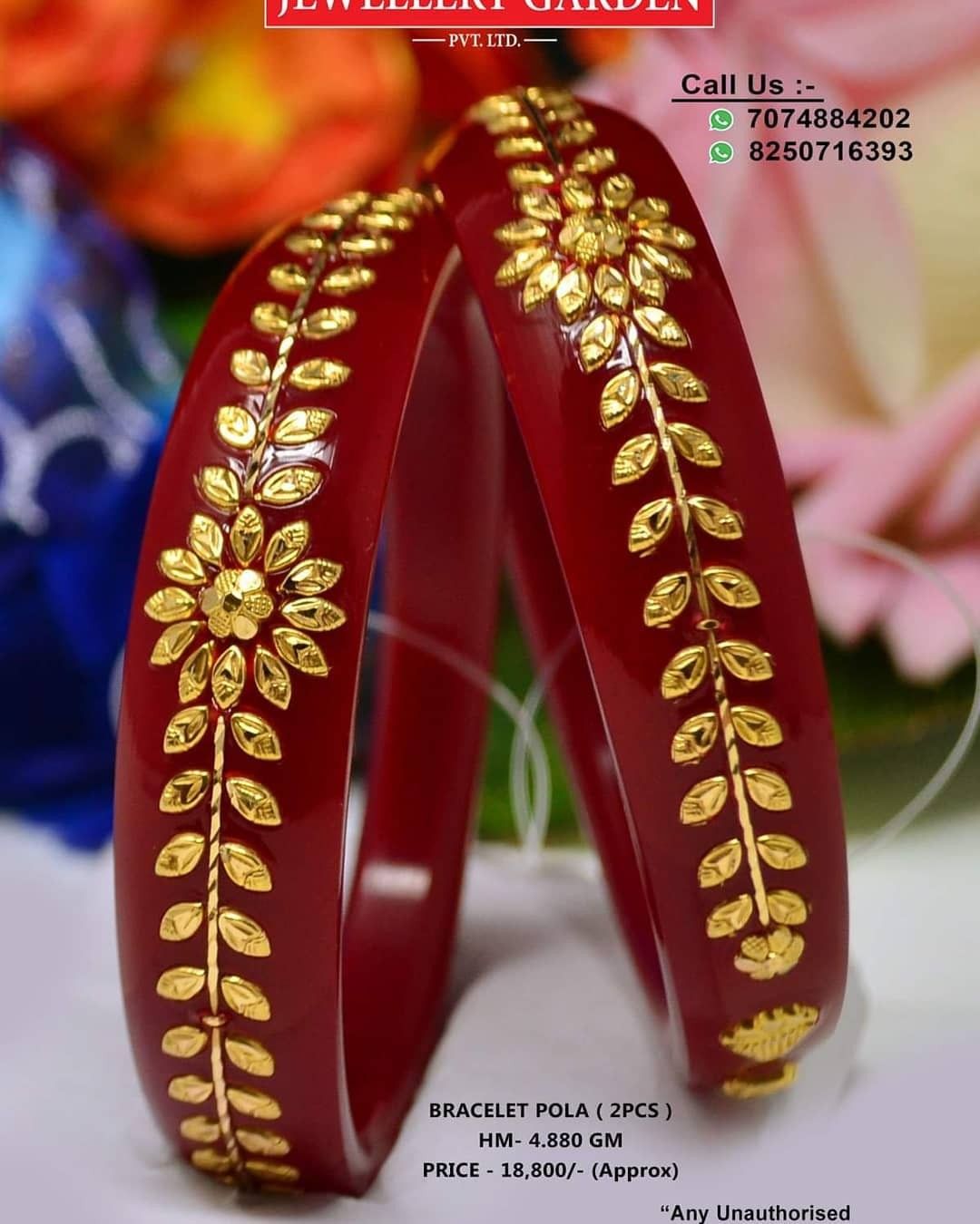 Chure Pola Stylish Gold Bangles 5
