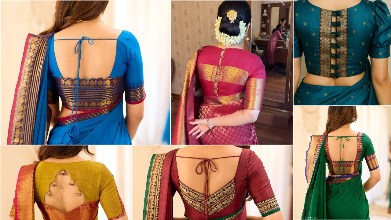Stylish Blouse Back Designs