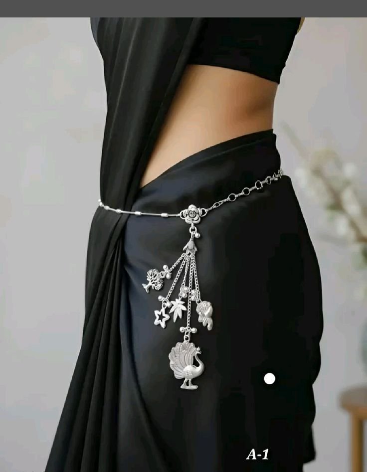 Black Metal Hip Chain 13