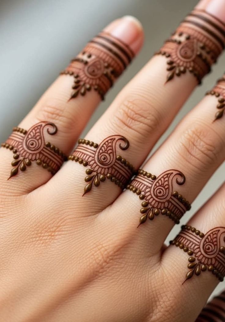 Elegant Finger Mehndi Designs 8
