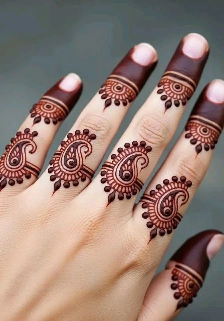 Elegant Finger Mehndi Designs 9
