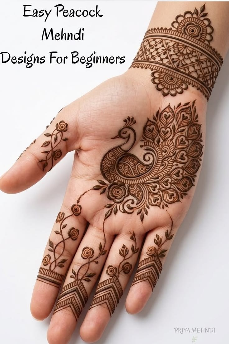 Peacock Mehndi Design: A Symbol of Beauty and Tradition Peacock Mehndi Design 11