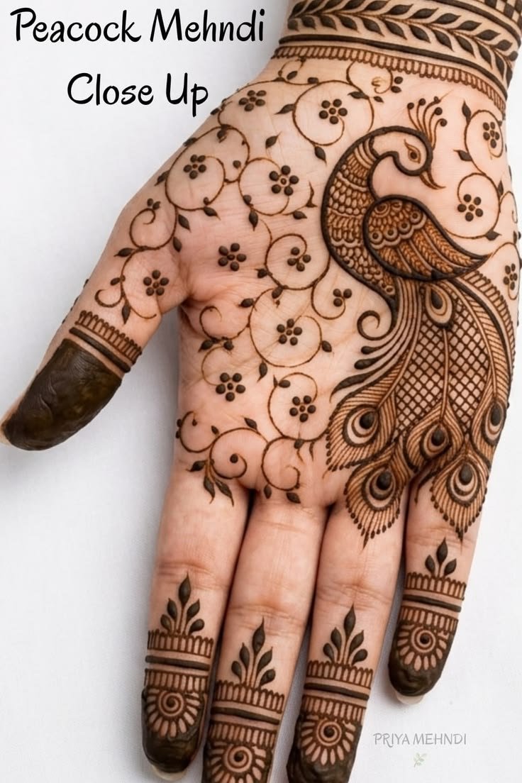 Peacock Mehndi Design: A Symbol of Beauty and Tradition Peacock Mehndi Design 4
